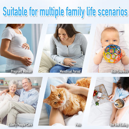 HYLEORY Queen Size Waterproof Mattress Pad Protector, Breathable Quilted Mattress Cover Noiseless Waterproof Fitted Sheet Mattress Topper Upto 21" Deep Pocket, White