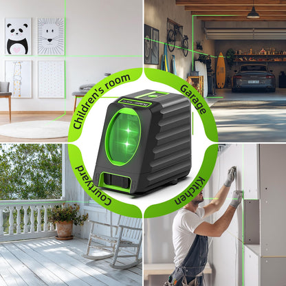 Laser Level with Tripod, Huepar 150Ft Self Leveling Lazer Level Outdoor Use, 150° Vertical Green Cross Line Level Laser for Picture Hanging, Tile, Construction Project - Pulse Mode (25.6 in Tripod)