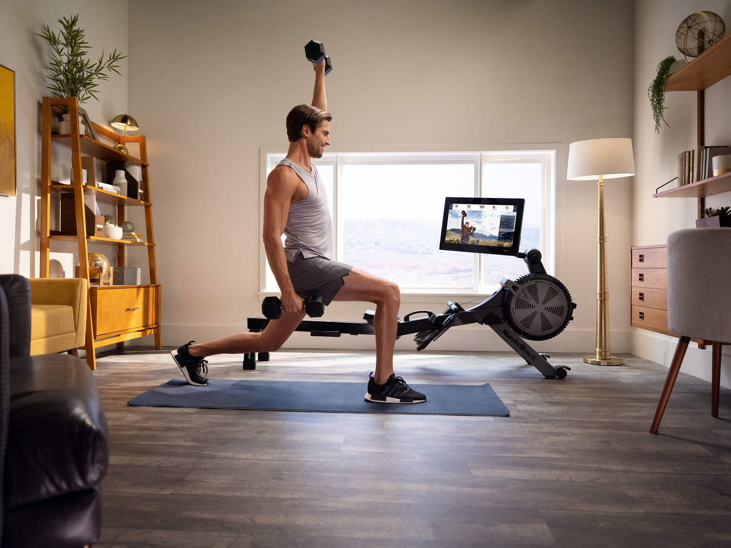 NordicTrack RW900; iFIT-Enabled Rower with 22” Pivoting Touchscreen and SpaceSaver Design