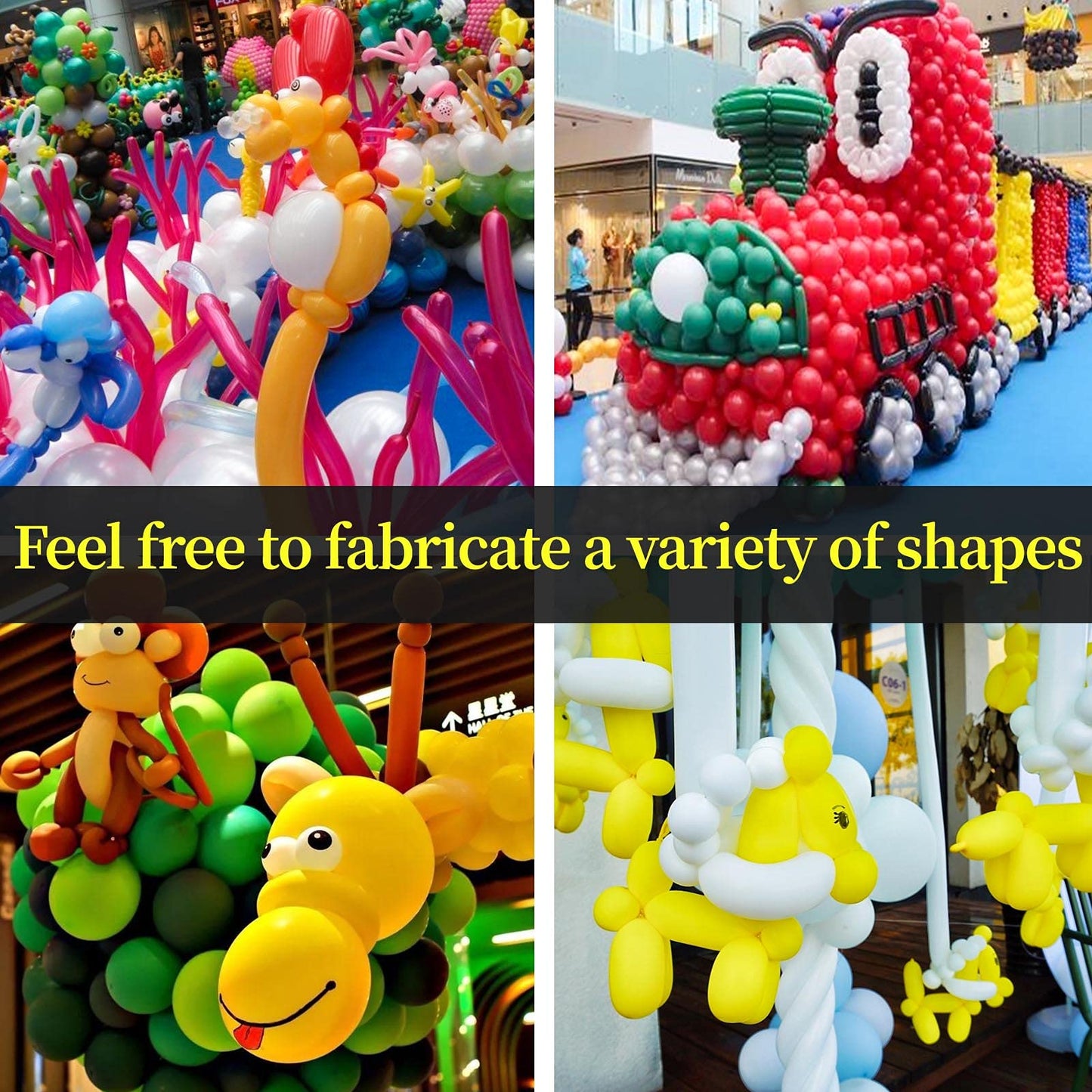 100Pcs clear 260 Balloons Clear Long Skinny Latex Balloon for Animal Ballons, Premium Quality Balloons for Beginners Baloons Making Kid's Carnivals Party Decoartion