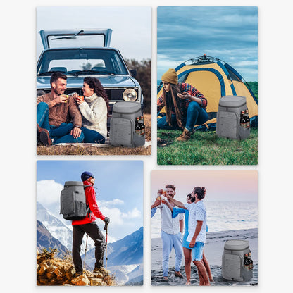 Maelstrom 35 Can Backpack Cooler Leakproof,Insulated Soft Cooler Bag,Beach / Camping Cooler,Ice Chest Backpack for Travel, Grocery Shopping,Kayaking,Fishing,Hiking,Grey