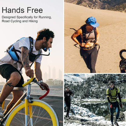 Mothybot Insulated Hydration Backpack Pack with 3L BPA Free Leak Proof Water Bladder, Large Storage Lightweight Hiking Daypack with Waist Pouches & Cooler Layer, for Running, Biking, Camping, Festival