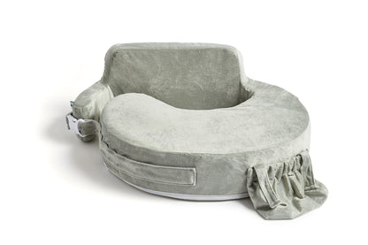 My Brest Friend Super Deluxe Nursing Pillow - Enhanced Comfort & Ergonomic Breastfeeding Pillow for Ultimate Support For Mom & Baby - Adjustable and with Handy Side Pocket, Platinum