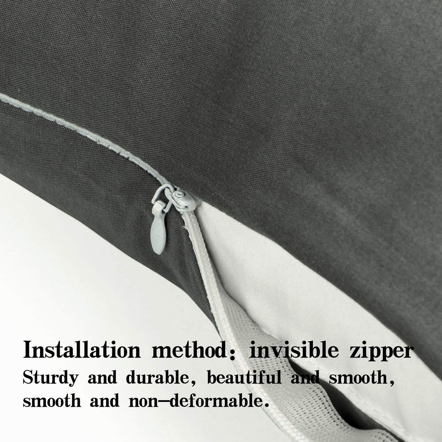 NTBAY Zippered Toddler Pillowcases Set of 2, 100% Brushed Microfiber 13x18 Pillowcases, Super Soft and Cozy Travel Kids Nursery Pillow Cases, 13x18 Inches, Dark Grey