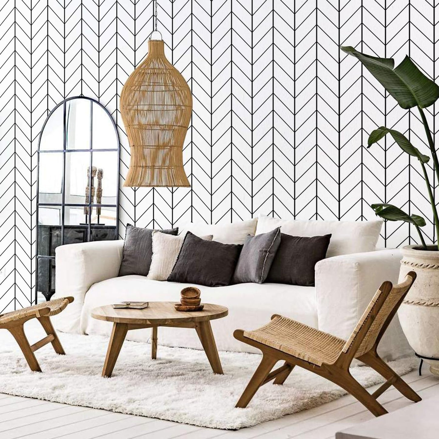 LXCREAT Black and White Peel and Stick Wallpaper for Laundry Forgiving Removable Stripes Contact Paper 17.7" X 393.7" Self Stick Wall Paper Peel and Stick Modern Vinyl for Bedroom