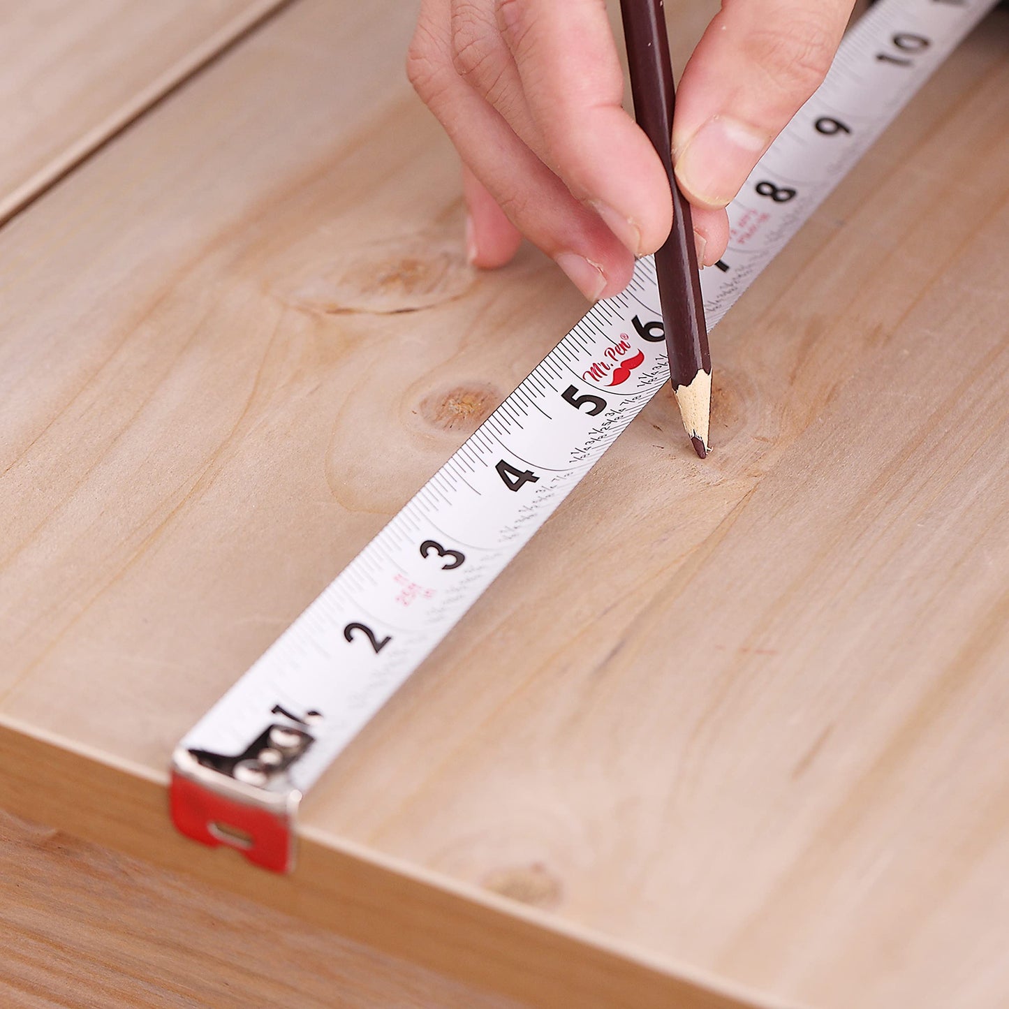 Mr. Pen 25-Foot Steel Retractable Tape Measure with Easy Read Fractions