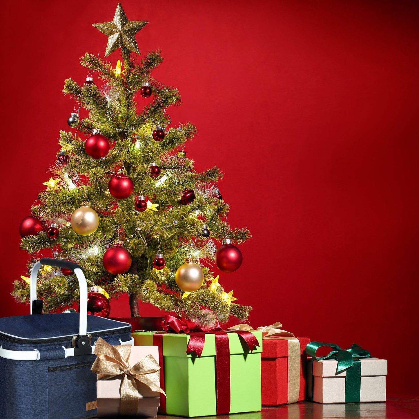 LIQING 35L Picnic Basket 2 Layers of Internal Pockets Leak-Proof and Insulated Folding, Internal Support Does Not Collapse for Women