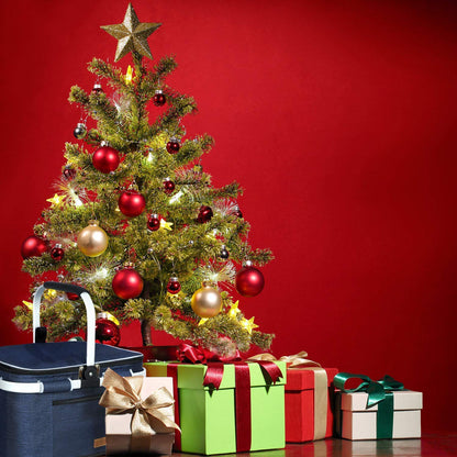 LIQING 35L Picnic Basket 2 Layers of Internal Pockets Leak-Proof and Insulated Folding, Internal Support Does Not Collapse for Women