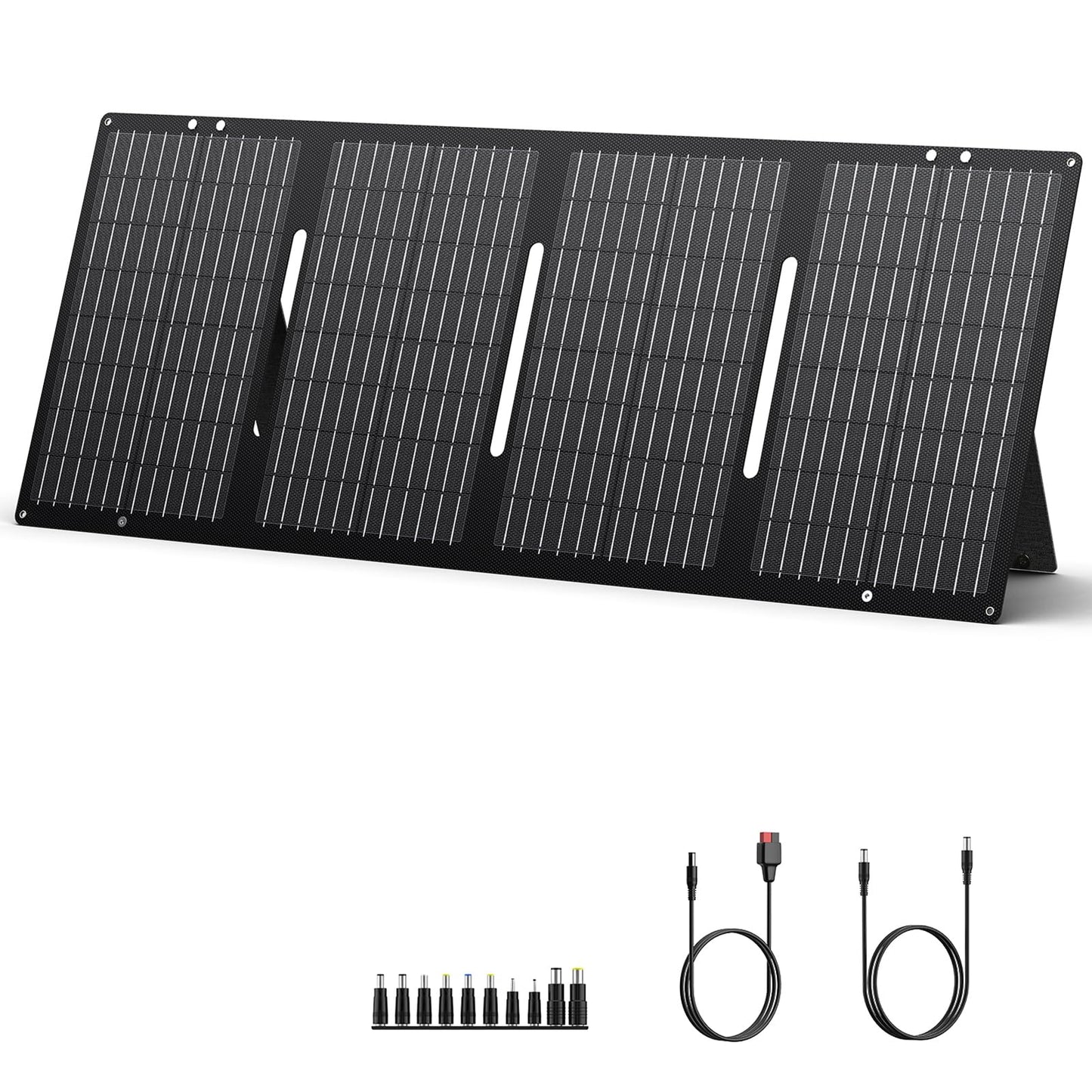 Portable Solar Panel 60W Foldable Solar Charger with DC/USB C/USB A Output DC Cable for Solar Power Station Power Bank Phone Laptop Outdoor Camping RV Road Trip