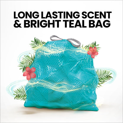 Glad Small Trash Bags 4 Gallon, Febreze Bahama Bliss Garbage Bags, Odor Resistant with Drawstring, 80 Count