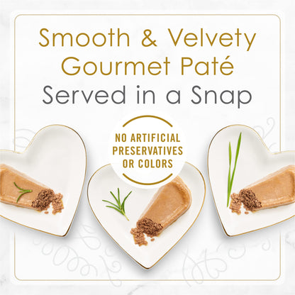 Purina Fancy Feast Gourmet Wet Cat Food Variety Pack, Petites Pate Collection, break-apart tubs, 24 servings - (Pack of 12) 2.8 oz. Tubs