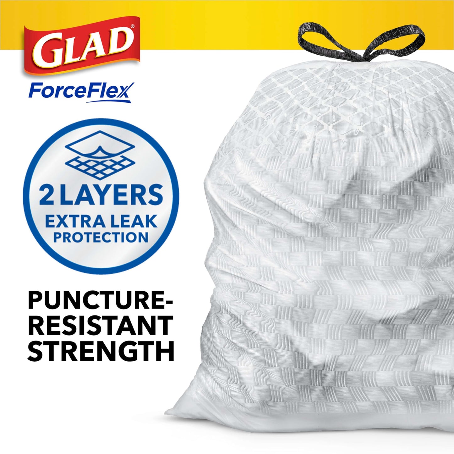 Glad ForceFlex Tall Kitchen Trash Bags, 13 Gallon, Fresh Clean, 80 Count (Package May Vary)