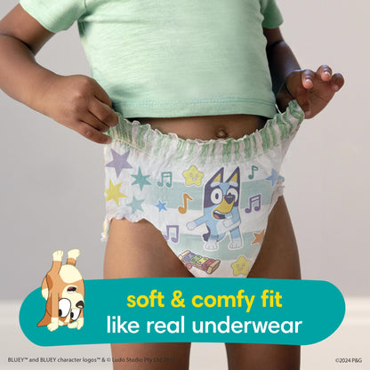 Pampers Training Pants - Easy Ups Boys & Girls Bluey - Size 3T-4T, 124 Count, Children's Potty Underwear (Packaging May Vary)