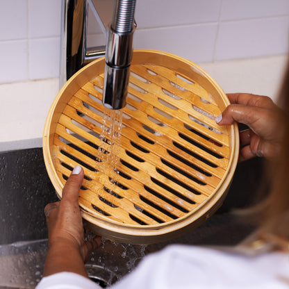 Joyce Chen 2-Tier Bamboo Steamer Baskets, 6-Inch