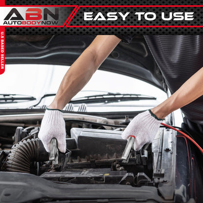 ABN Jumper Cables, 25ft Long, 2-Gauge, 600 AMP – Commercial Automotive Vehicle Booster Cables – Motorcycle Car ATV