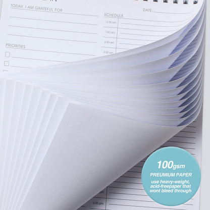 24 Hour Daily Planner - Daily To Do List for Work & Personal Life, Productivity Planner, Everyday Planner, Daily Schedule, 6.5 x 9.8