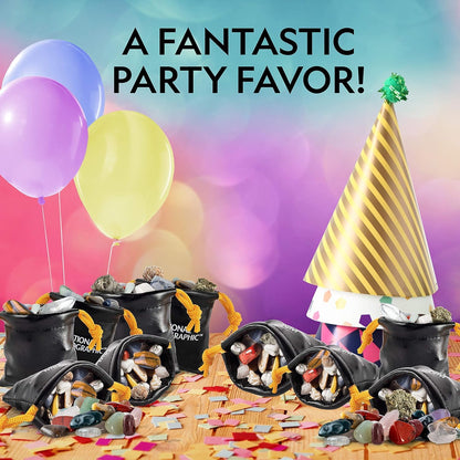 NATIONAL GEOGRAPHIC Kids Rock Collection – 1.25 lb. Assorted Rocks, Minerals & Gemstones Plus 50 Cool Rocks & Minerals to Share, STEM Earth Science Kit for The Classroom, Homeschool & More