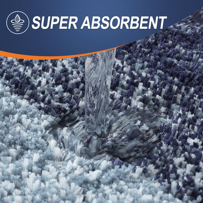 OLANLY Bathroom Rugs Mat 24x16, Extra Soft Absorbent Microfiber Bath Rugs, Rubber Backing, Quick Dry, Machine Washable Bath Mats for Bathroom Floor, Tub and Shower, Home Decor Accessories, Airy Blue