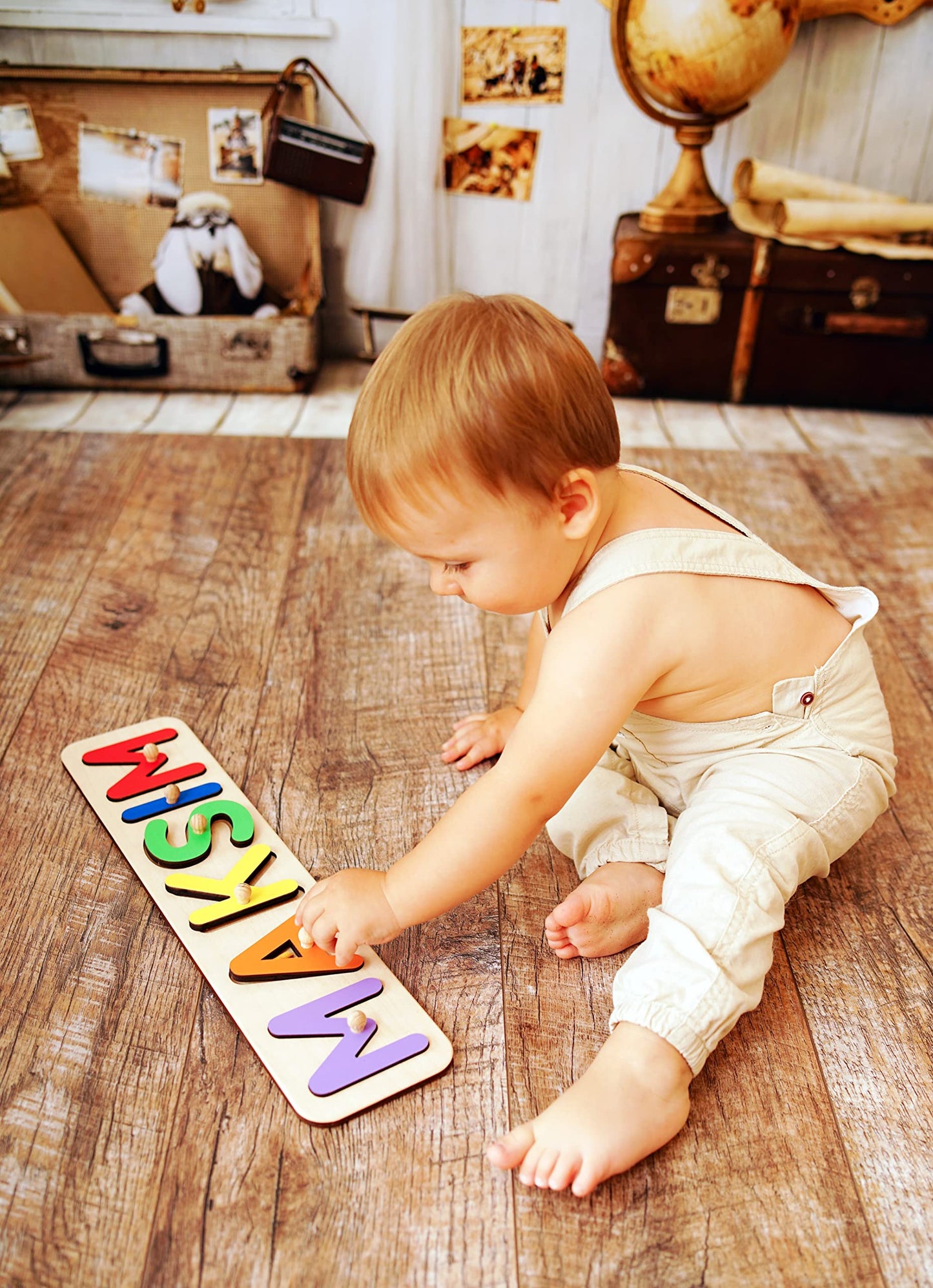 Personalized Wooden Name Puzzle for Kids Personalized Baby Name Puzzle for Toddlers Personalized Baby Gifts First Birthday Gift Wooden Puzzles Custom Toddler Learning