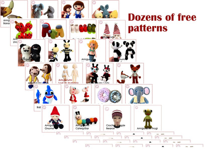 LovLim Crochet Yarn kit, 24 Soft Cotton Yarn skeins, 1500+ Yards, for Crochet and Knitting, Craft DK Yarn, Free Crochet/Amigurumi Patterns, Perfect Starter kit