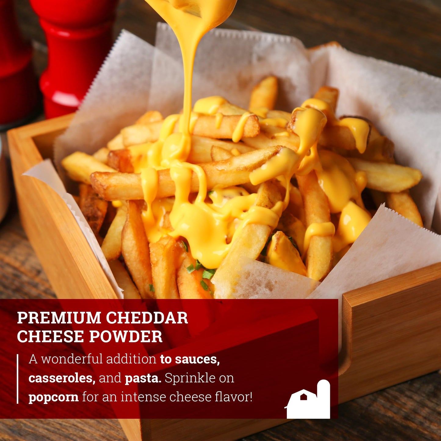 Hoosier Hill Farm Premium Cheddar Cheese Powder (No Artificial Colors), 1LB (Pack of 1)