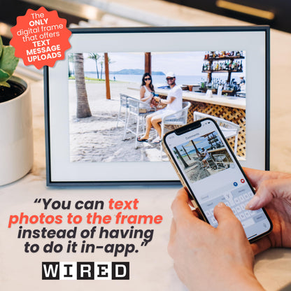 Loop Wi-Fi Digital Picture Frame with Touch Screen, 10-Inch Display, The Only Frame to Offer Text Message Photos Direct to Frame, Easy to use App, Gift to Keep Friends and Family Connected