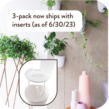 PlantPod Luxe Self-Watering Wall Planters (Set of 3) - Easy to Water and Install - Lightweight - Design Your Own Vertical Garden - Wall Planters for Indoor Plants