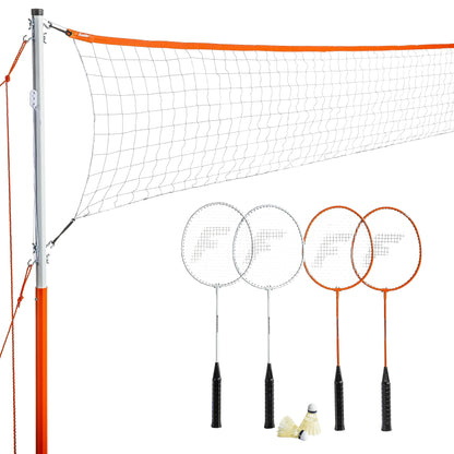 Franklin Sports Badminton Set - Backyard Badminton Net Set - Rackets and Birdies included - Backyard or Beach Badminton Set - Starter Set, One Size