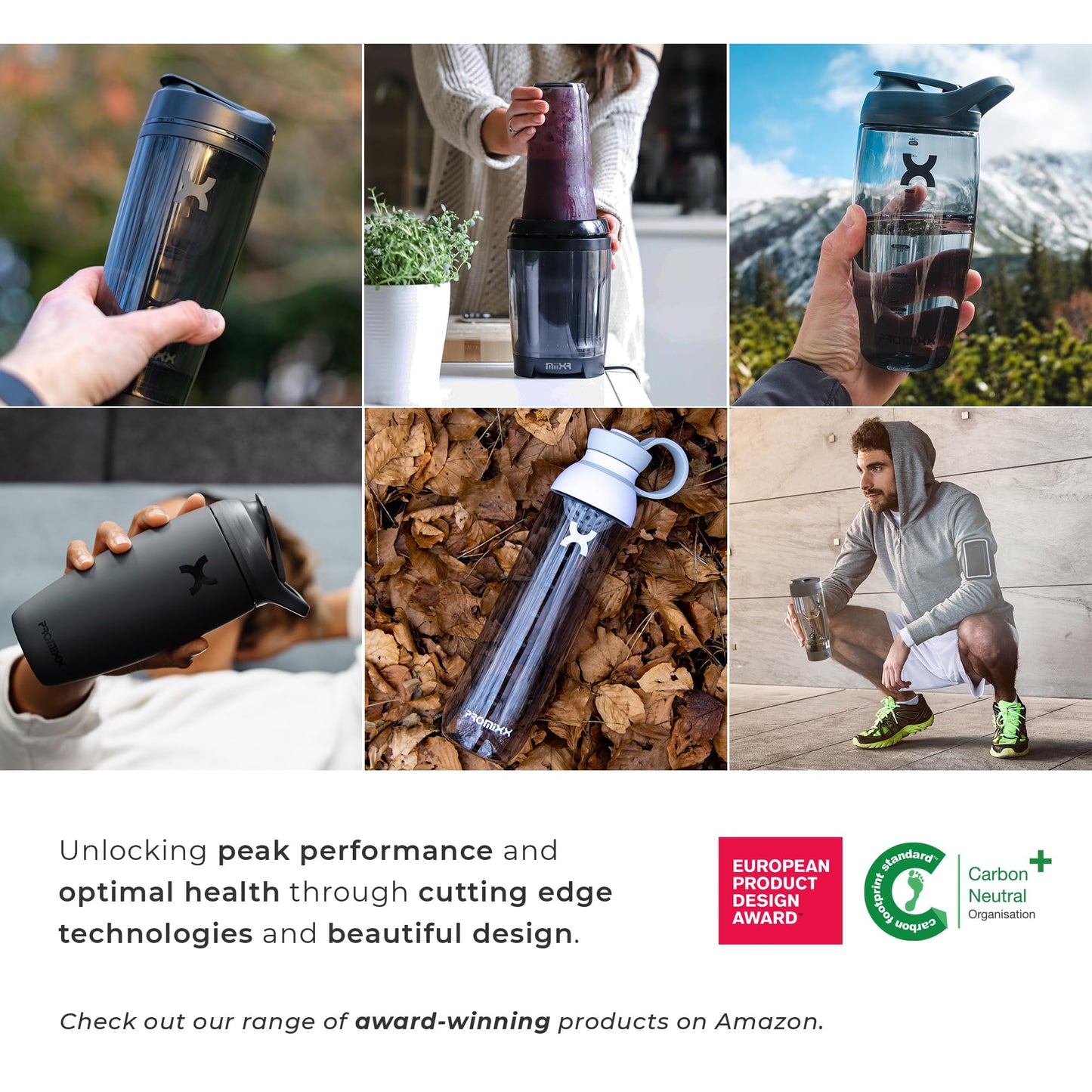 Promixx Pursuit Shaker Bottle Insulated Stainless Steel Water Bottle and shaker Cup, 18oz, Coral