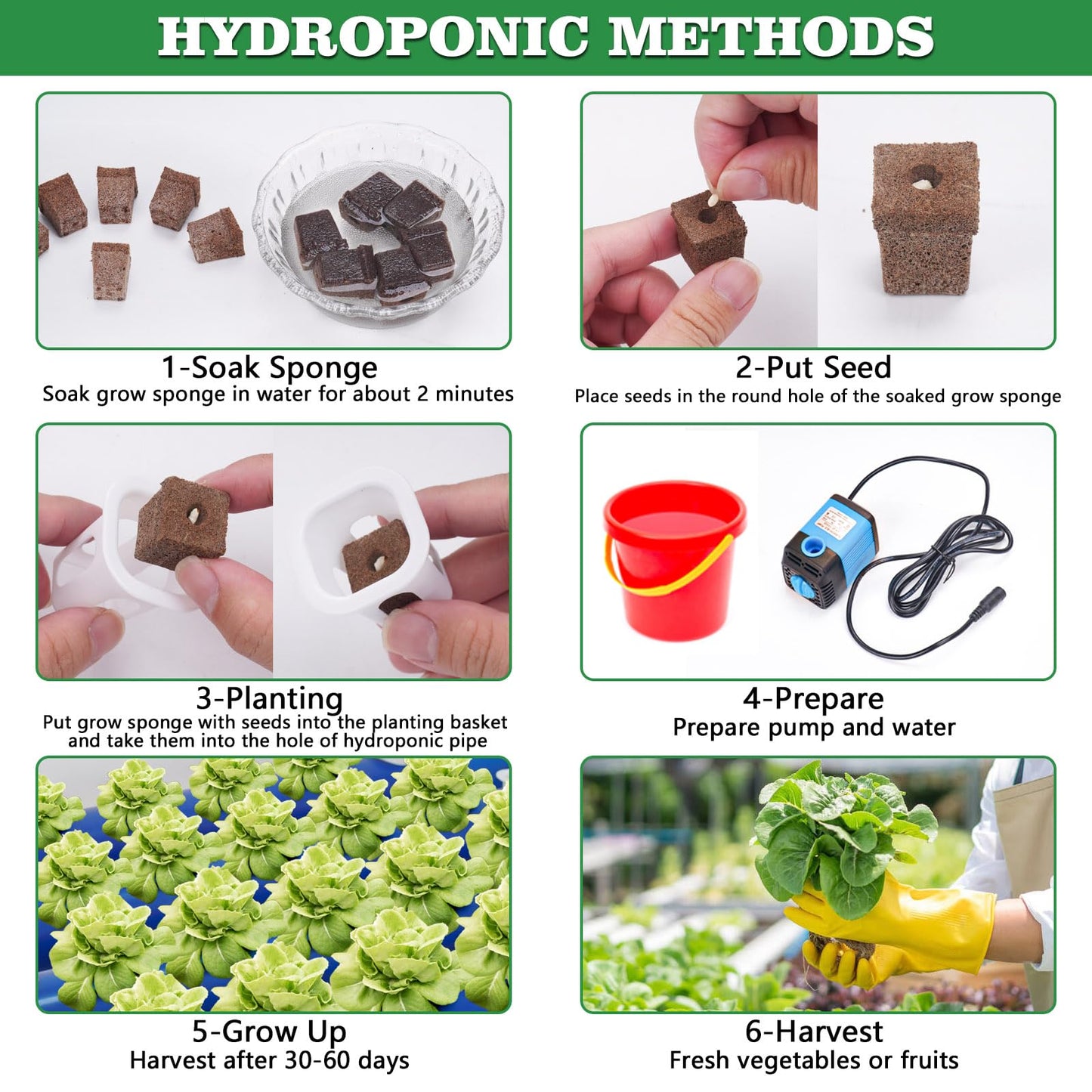 LAPOND Hydroponics Growing System Kit for Vegetables,Flowers Fruits and Herbs, with 108 Plant Sites, Suitable for Indoor and Outdoor, Block Light Design