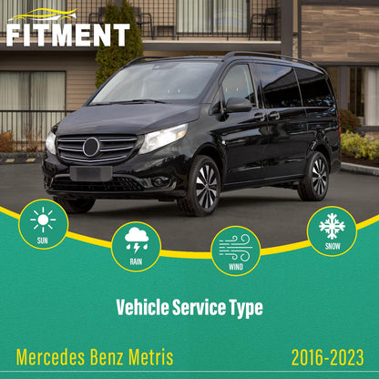 28" 18" 16" Windshield Wiper Blades Replacement for Mercedes Benz Metris 2016 2017 2018 2019 2020 2021 2022 2023 Premium All Weather Front Rear Wipers Set - OEM Quality (Pack of 3)