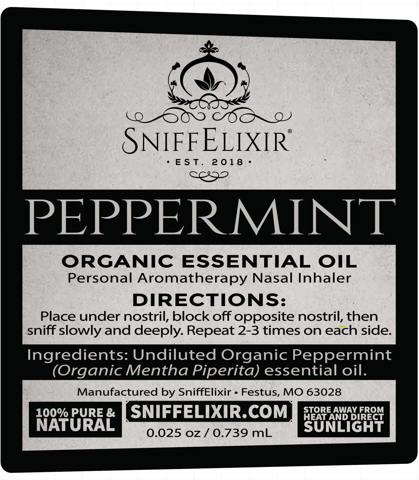 Peppermint Inhaler Nasal Stick - Aromatherapy Nasal Inhaler, Portable Nose Inhaler Stick, Non Drowsy Motion Sickness Stick with Peppermint Essential Oil, Aromatherapy Inhaler Stick, Aroma Inhaler