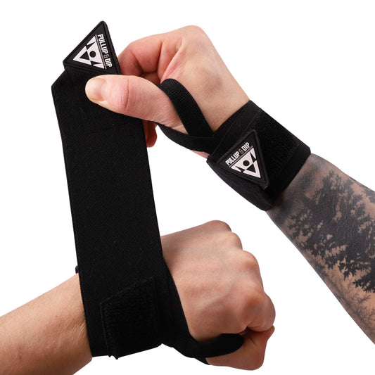 PULLUP & DIP Wrist Wraps, Professional Wrist Support for Weightlifting, Calisthenics, Bodybuilding & Strength Training, Stabilizing & Protective for Women & Men (Pullup & Dip Branding)