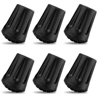 6Pcs Hiking Walking Stick Tips - Rubber Tips for Hiking Poles Hiking Accessories Collapsible Walking Stick Tips Rubber Tips for Canes - Hiking Pole Tips Rubber Tips for Walkers