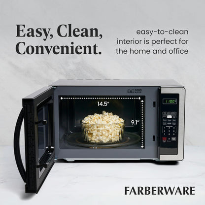 Farberware FMWO11AHTBKB 1.1 Cu. Ft. Stainless Steel Countertop Microwave Oven
