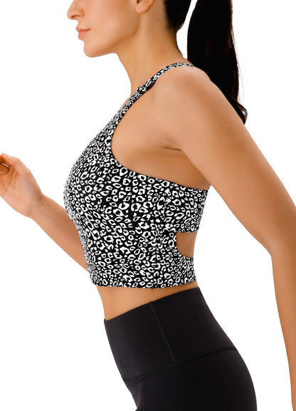 JOYSPELS Sports Bras for Women Extra Comfort Criss-Cross Back Padded Workout Tops for Women Medium Support