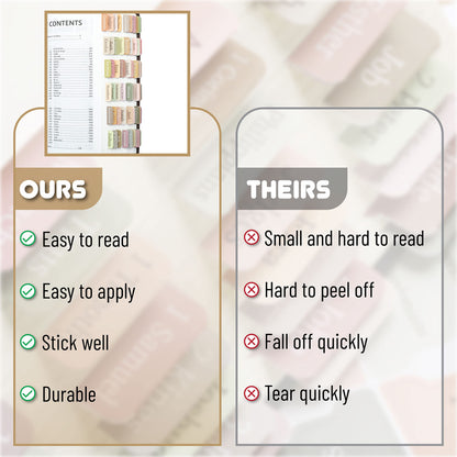 Mr. Pen- Bible Tabs, 75 Boho Theme Laminated Tabs for Women and Men, Study Bible Index, Book Labels