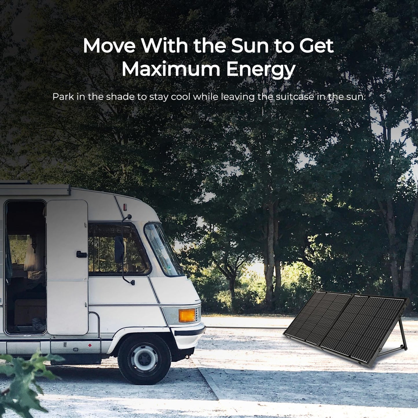 Renogy 100 Watt 12 Volt Portable Solar Panel with Waterproof 20A Charger Controller Foldable 100W Solar Suitcase with Adjustable Kickstand for Power Station, 100W Panel-20A Controller, Black