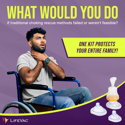 LifeVac Blue Travel Kit - Portable Suction Rescue Device, First Aid Kit for Kids and Adults, Portable Airway Suction Device for Children and Adults