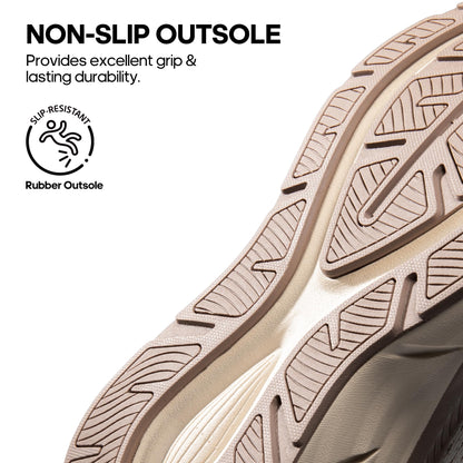 NORTIV 8 Women's Walking Shoes Cushion Comfortable ActiveBreeze Running Tennis Shoes Non-Slip Workout Gym Sports Athletic Breathable Fashion Sneakers,Size 8.5,Beige/Khaki,SNWS248W