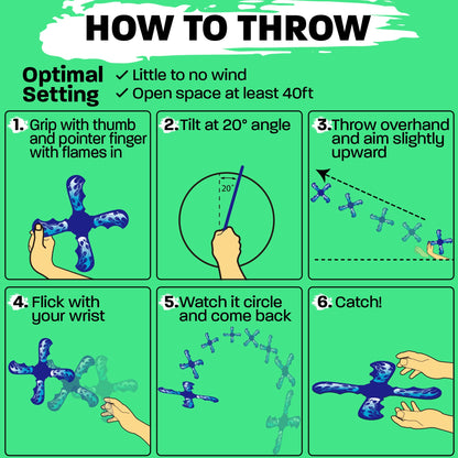 Boomerang Cool Toys For Ages 8-13 - Best 6 Year Old Boy Birthday Gift Soft Kid Toys For Boys & Girls to Play Indoors or Outdoors - Gift for Kids 6 7 8 9 10 11 12 & Up 7 Year Old Birthday Party Favor