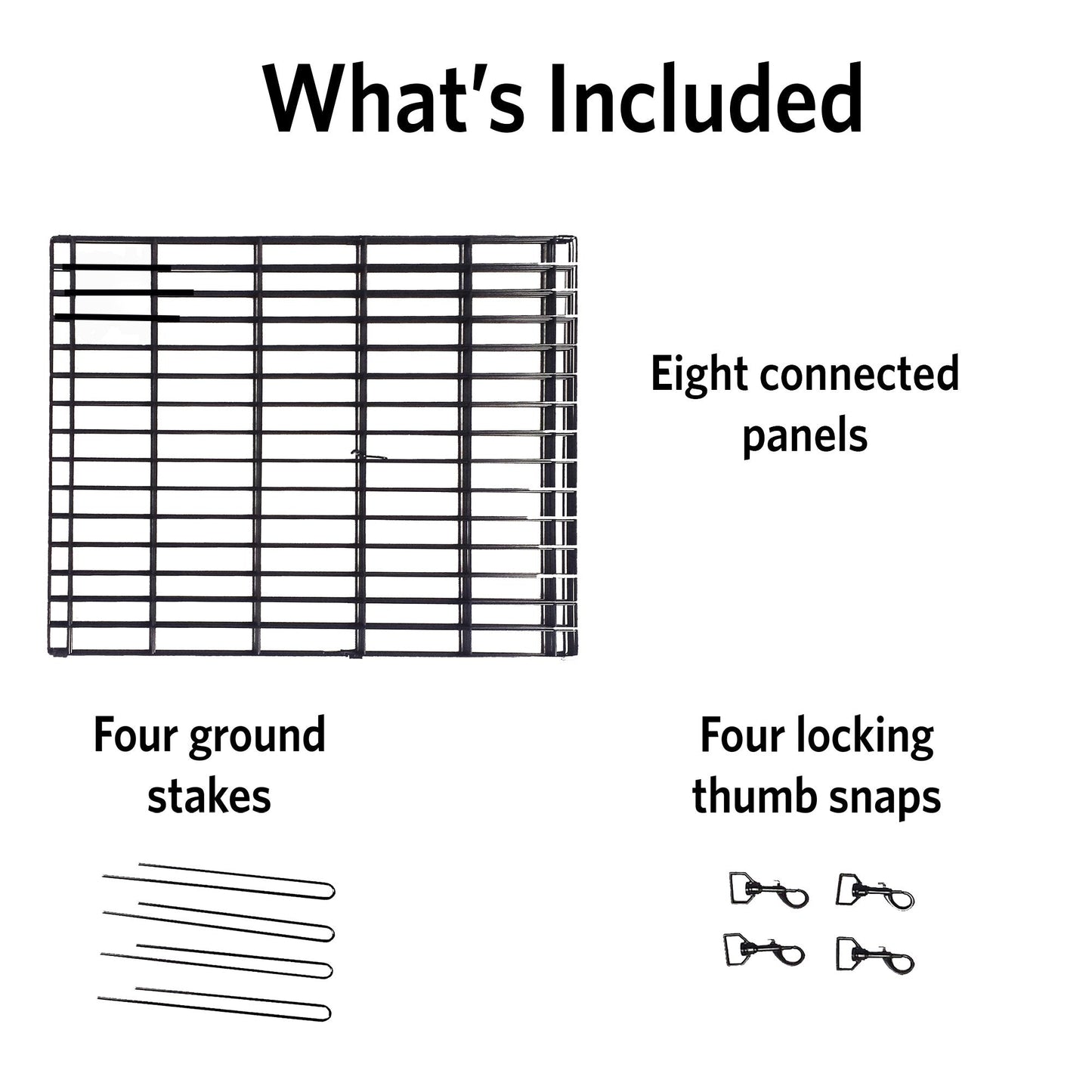 New World Folding Metal Puppy/Dog Exercise Pen, Indoor/Outdoor Playpen with No Door, Provides 16 Sq Feet of Play Space, 24-Inches Tall, Black E-Coated