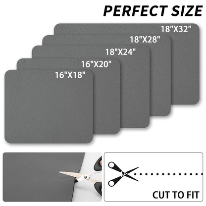 HotLive Dish Drying Mat for Kitchen Counter, Heat Resistant Drainer Mats with Non-slip Rubber Backed, Hide Stain Kitchen Super Absorbent Draining Mat, Easy to Clean Dish Rack Pad, Dark Grey 16"x18"