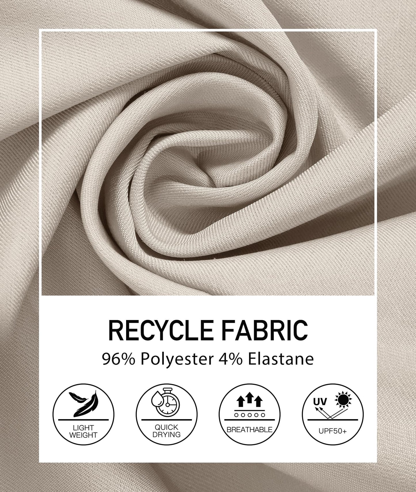 PULI Men's 10 Inseam Golf Shorts Stretch Casual Quick Dry with Pockets for Hiking Outdoor Adventure Light Beige 38