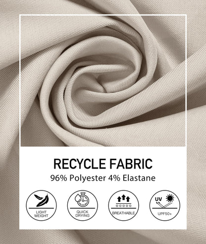 PULI Men's 10 Inseam Golf Shorts Stretch Casual Quick Dry with Pockets for Hiking Outdoor Adventure Light Beige 38