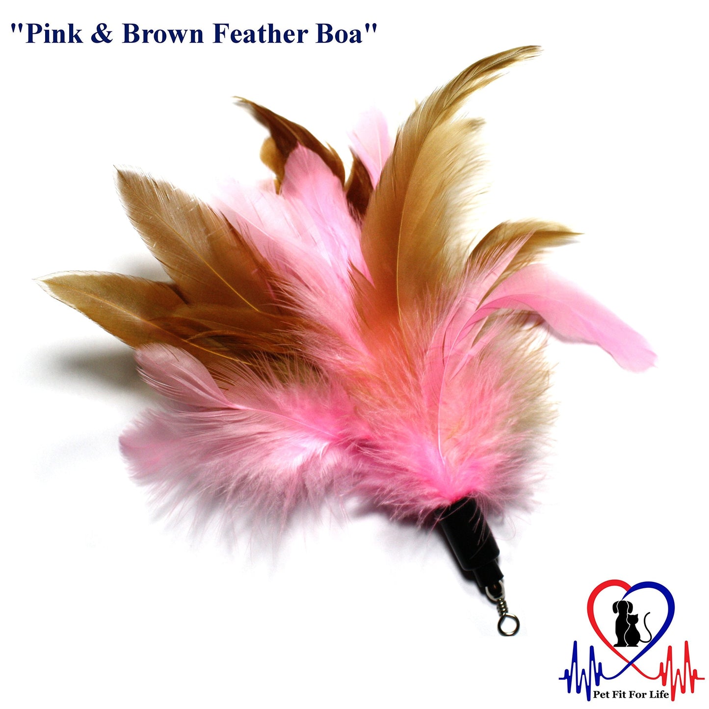 Pet Fit For Life 3 Piece Dual Rod Feather Teaser and Exerciser with a Slithering Snake for Kitten and Cats - Cat Toy Interactive Cat Wand