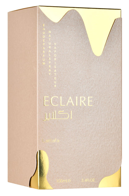 Lattafa Eclaire - Vanilla, Caramel, Sweet, Floral - Eau de Parfum Long-Lasting Fragrance for Women, 3.40 Ounce / 100 ml