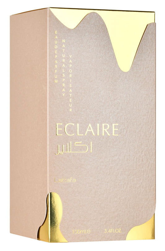 Lattafa Eclaire - Vanilla, Caramel, Sweet, Floral - Eau de Parfum Long-Lasting Fragrance for Women, 3.40 Ounce / 100 ml