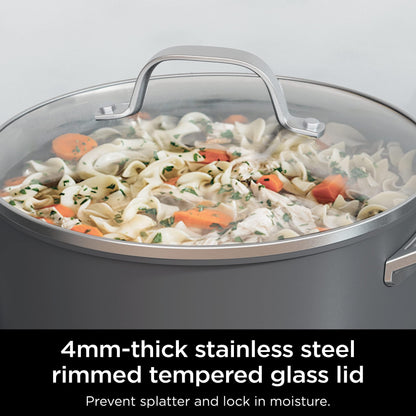 Ninja Pots and Pans Set Non Stick | Comfort Grip 10-Piece Cookware Set with NeverStick | Frying Pan, Sauce Pan With Lid, Stock Pot with Lid, Nonstick, Dishwasher Safe, Oven Safe to 400°F, CW69010