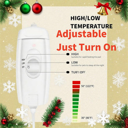 Heated Dog Bed Dog Heating Pad,Outdoor Doghouse Indoor Bed,Continuous High & Low Heater for Small Medium Pet Cat Puppy Puppies Chew Proof